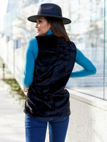 Czarna kamizelka futrzana damska Loxxley