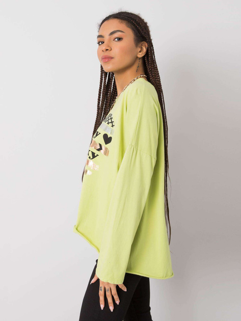 Jasnozielona bluzka z długim rękawem Miriana