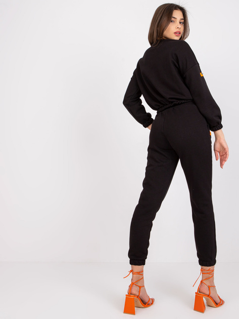 Czarny damski komplet dresowy z bawełny Liliana