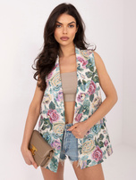 Zielona elegancka kamizelka z podszewką 