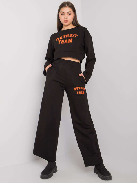 Czarny komplet bawełniany Honorine