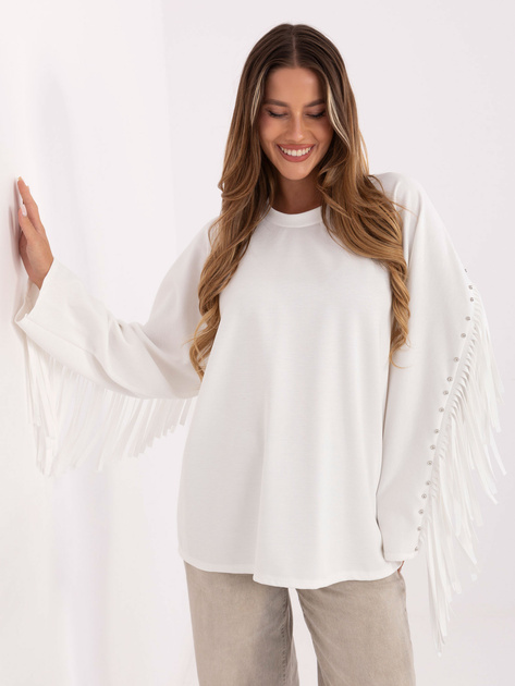 Biała damska bluza z ćwiekami