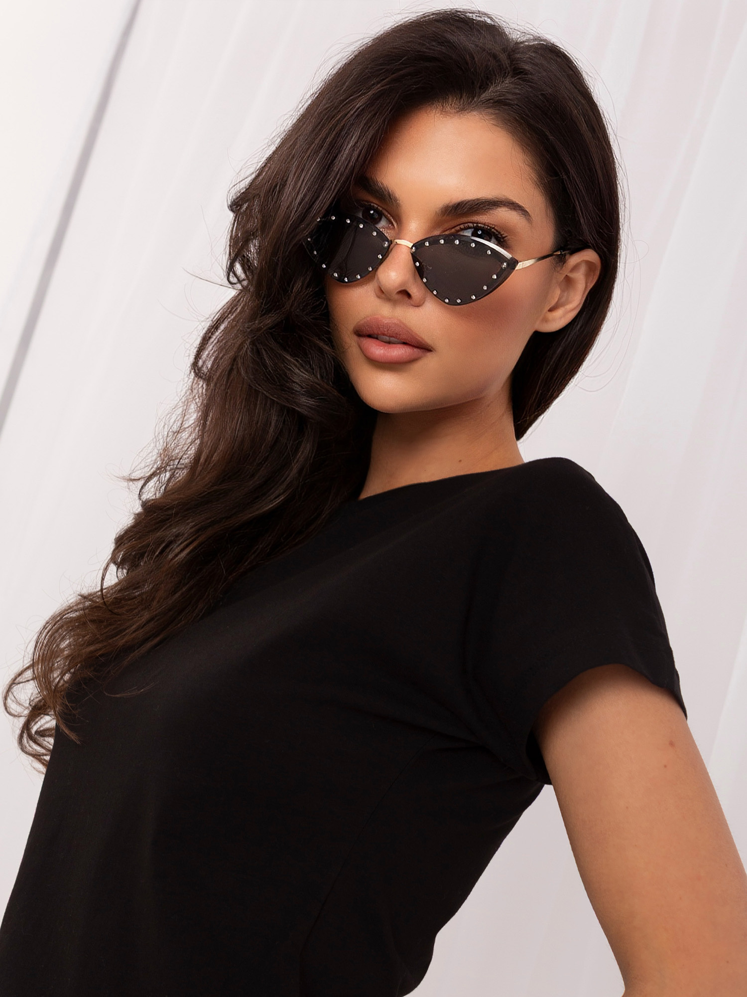 Czarny bawełniany damski t-shirt basic