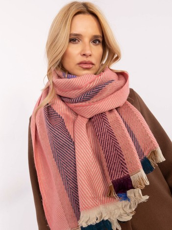 Hurt Orange langer Damen-Schal mit Fransen.