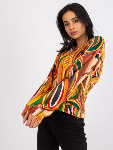 Żółta bluzka z dekoltem w serek Evelyne