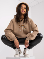 Beżowa damska bluza dresowa z bawełny Peggy 