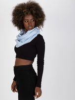 Niebieska lekka chusta komin z wiskozy 