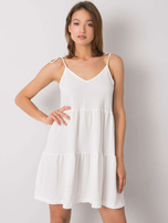 White Ruffle Dress Manon RUE PARIS