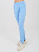 Jasnoniebieski dwuczęściowy komplet z taliowaniem RUE PARIS 