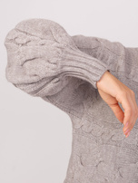 Hurt Szara damska sukienka dzianinowa do kolana