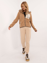 Hurt Jasnobrązowa rozpinana bluza z kieszeniami SUBLEVEL