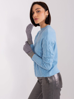 Hurtownia Szare dotykowe rękawiczki damskie  