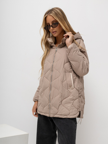 "Hurt Beige Übergangsjacke mit Taschen"