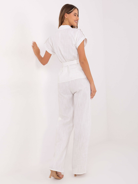 Biały letni komplet z krótkim rękawem