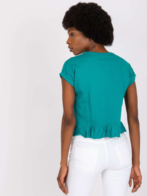 Zielony damski t-shirt z bawełny Hierro MAYFLIES