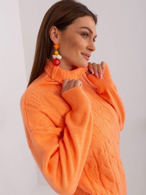 Hurt Jasnopomarańczowy sweter z długim rękawem