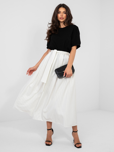 Czarna bluzka basic z krótkim rękawem RUE PARIS