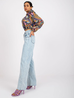 Granatowa bluzka z printami Mia