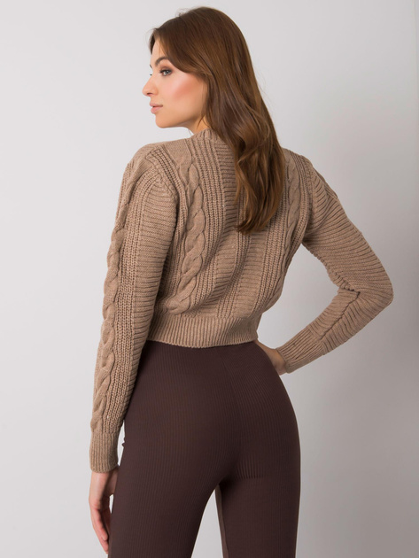 Ciemnobeżowy sweter rozpinany Aristide RUE PARIS