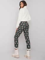 Czarno-zielone spodnie we wzory Dorchester 