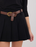 Czarne spódnico-szorty z paskiem RUE PARIS
