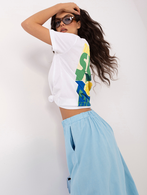 Jasnoniebieskie sztruksowe spodnie bez zapięcia