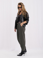 RUE PARIS Khaki Cordhosen mit Taschen.