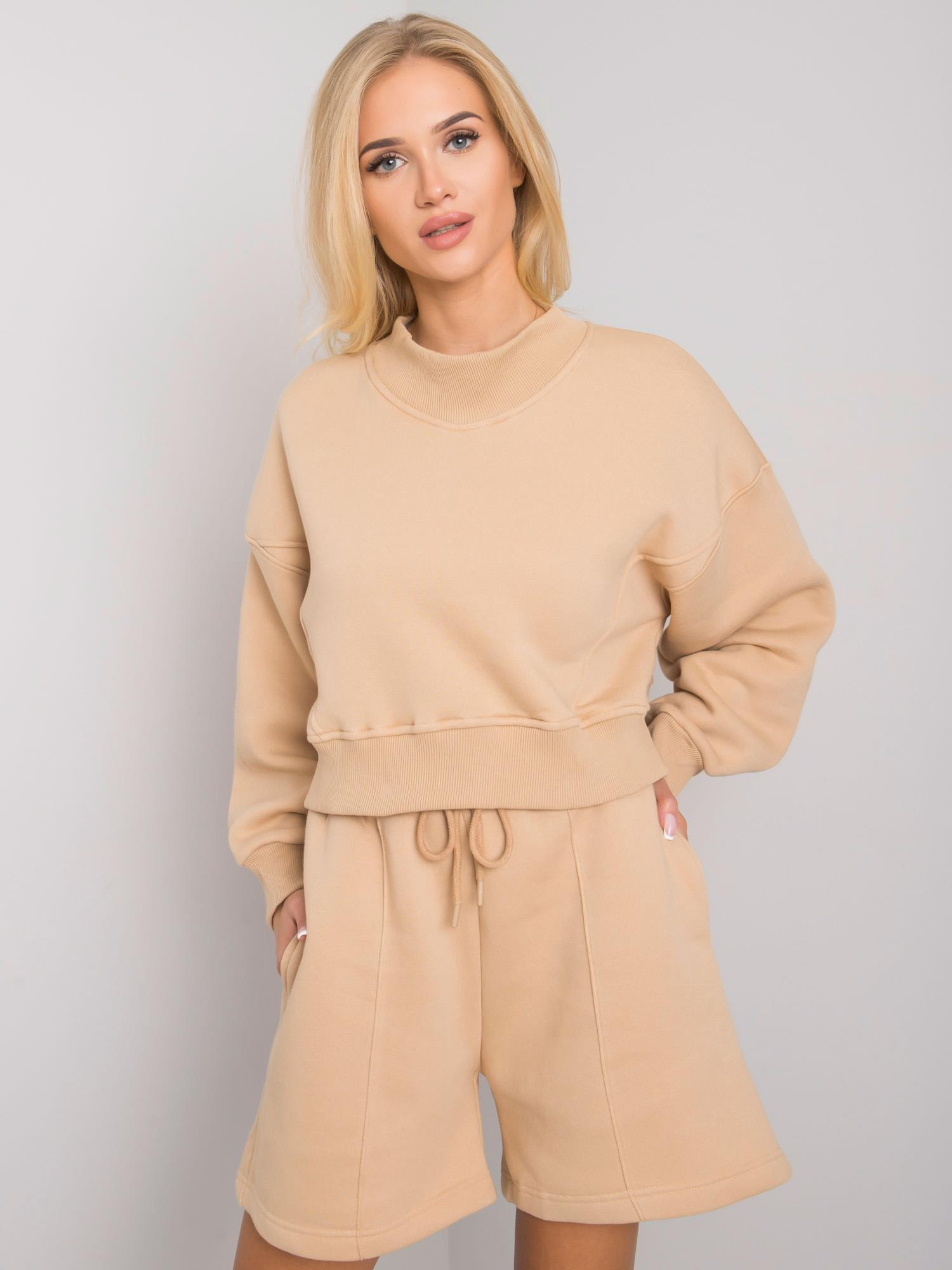 Camelowa bluza bez kaptura Thilde 