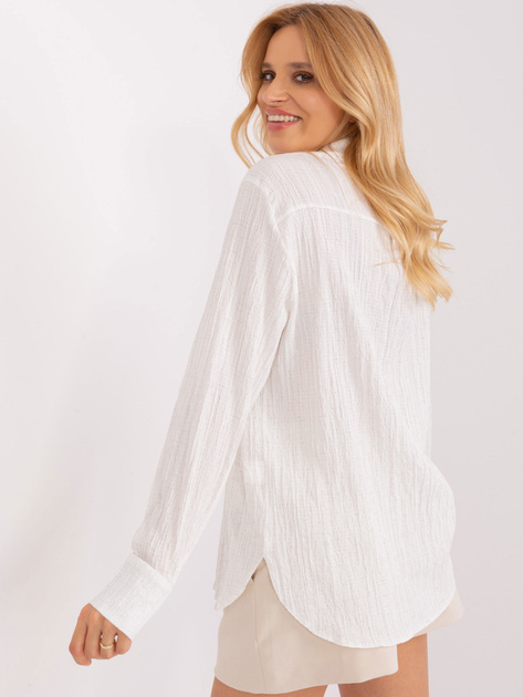 Hurt Ecru rozpinana koszula oversize z wiskozy