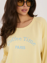 Jasnożółta damska bluza o kroju oversize RUE PARIS