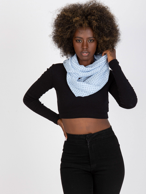 Niebieska lekka chusta komin z wiskozy