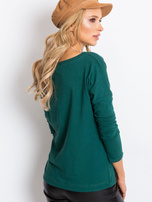 Ciemnozielona bluzka z długim rękawem Carla