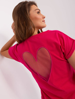 Hurt Fuchsie tägliches T-Shirt mit kurzen Ärmeln.