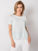 Miętowa bluzka wizytowa Eliane