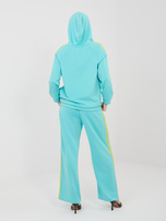 Turkusowy damski komplet z rozpinaną bluzą RUE PARIS 