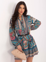 Morska sukienka z nadrukiem Milah