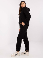 Hurt Czarny ocieplany komplet z bluzą kangurką 