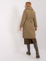 Großhandel Khaki lange Winterjacke mit Steppung.