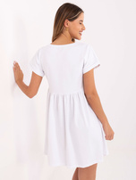 Biała rozkloszowana sukienka RUE PARIS