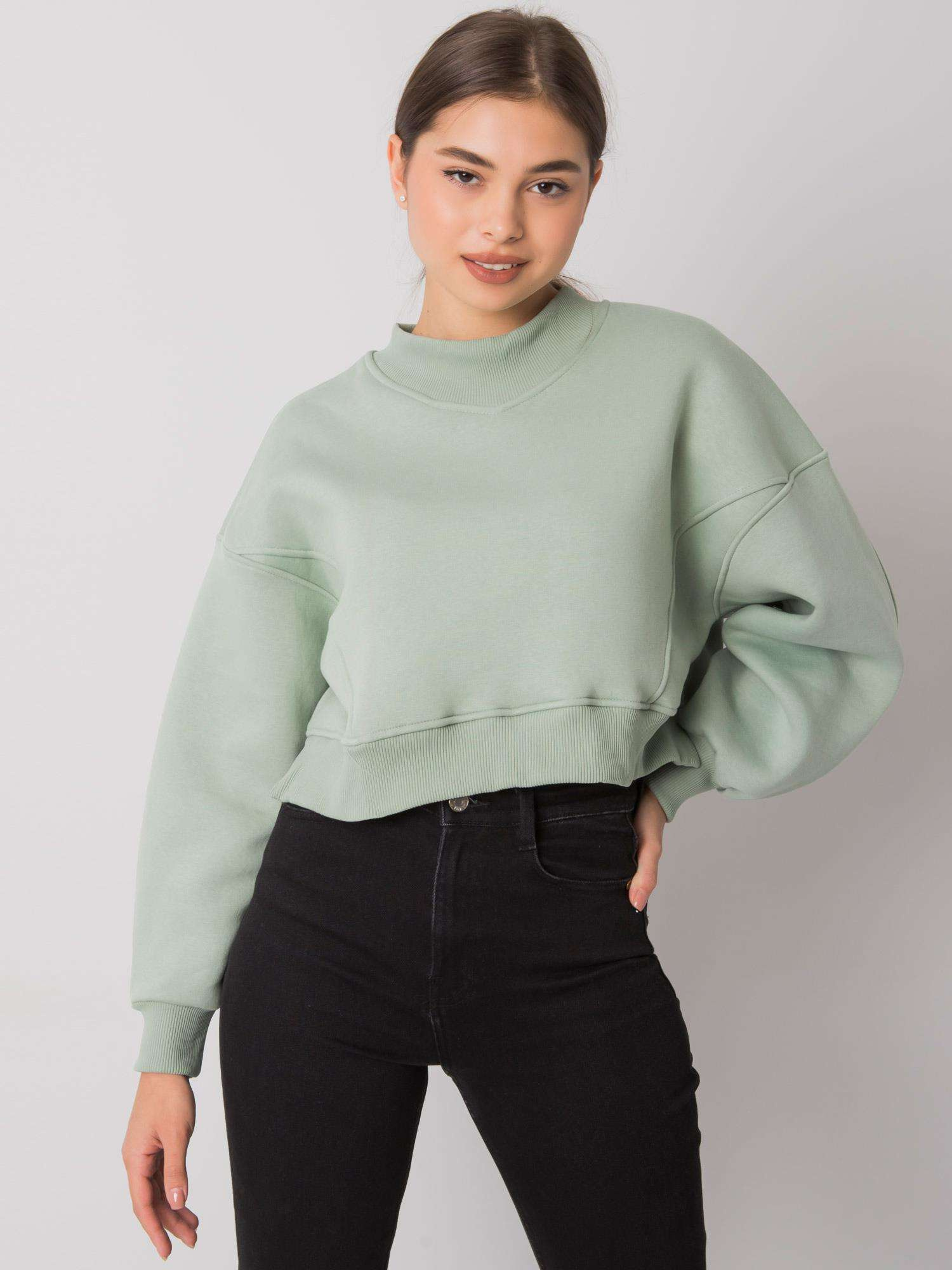 Pistachio hoodless sweatshirt Thilde 