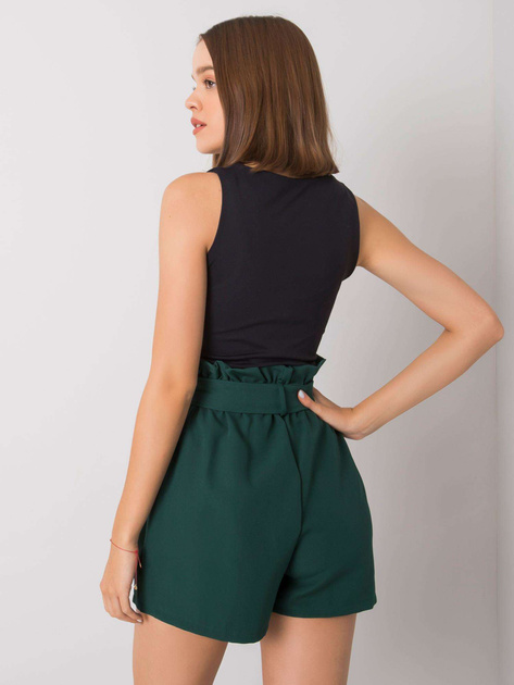 Ciemnozielone szorty z kieszeniami Destinee