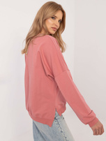 Hurt Brudnoróżowa bluzka ze zwierzęcym nadrukiem