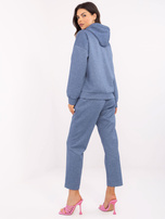 Hurt Ciemnoniebieski melanżowy komplet z bluzą z kapturem