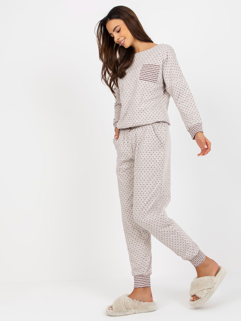 Hurt Jasnobeżowa dwuczęściowa piżama ze spodniami