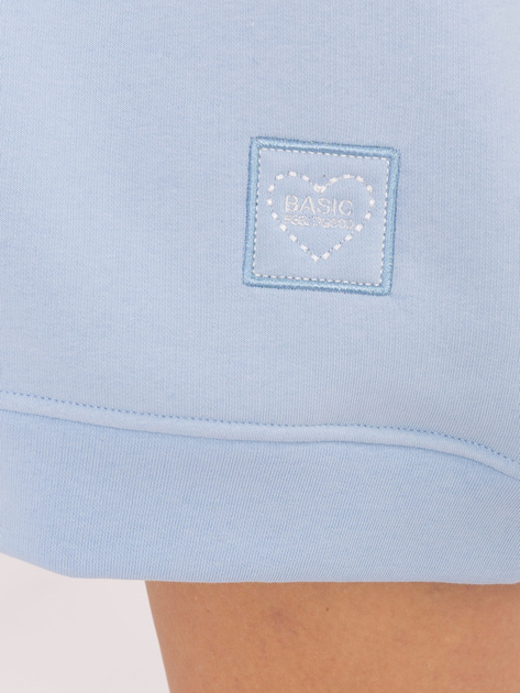 Pastelowa niebieska ocieplana bluza oversize RUE PARIS