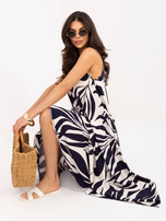 Granatowa długa sukienka na lato