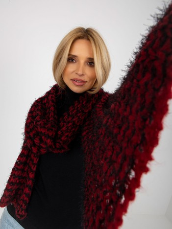 Großhandel Schwarz-Rot Damen Strickschal