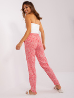 Hurt Jasnoczerwone materiałowe spodnie z wiskozy SUBLEVEL