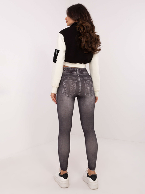 Hurt Czarne damskie legginsy z imitacją jeansu