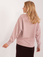 Hurt Brudnoróżowa bluza oversize z napisem SUBLEVEL